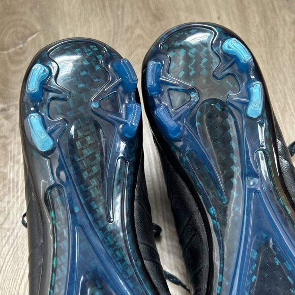 Nike Mercurial Superfly CR7 FG Mens Size 11 Black Neon Turquoise Soccer Cleats - Picture 11 of 12